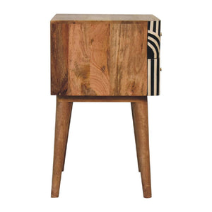 Edessa Bone Inlay Bedside | Artisan Bone Inlay | Natural Inlay Finish | Artisan Inlay Detail