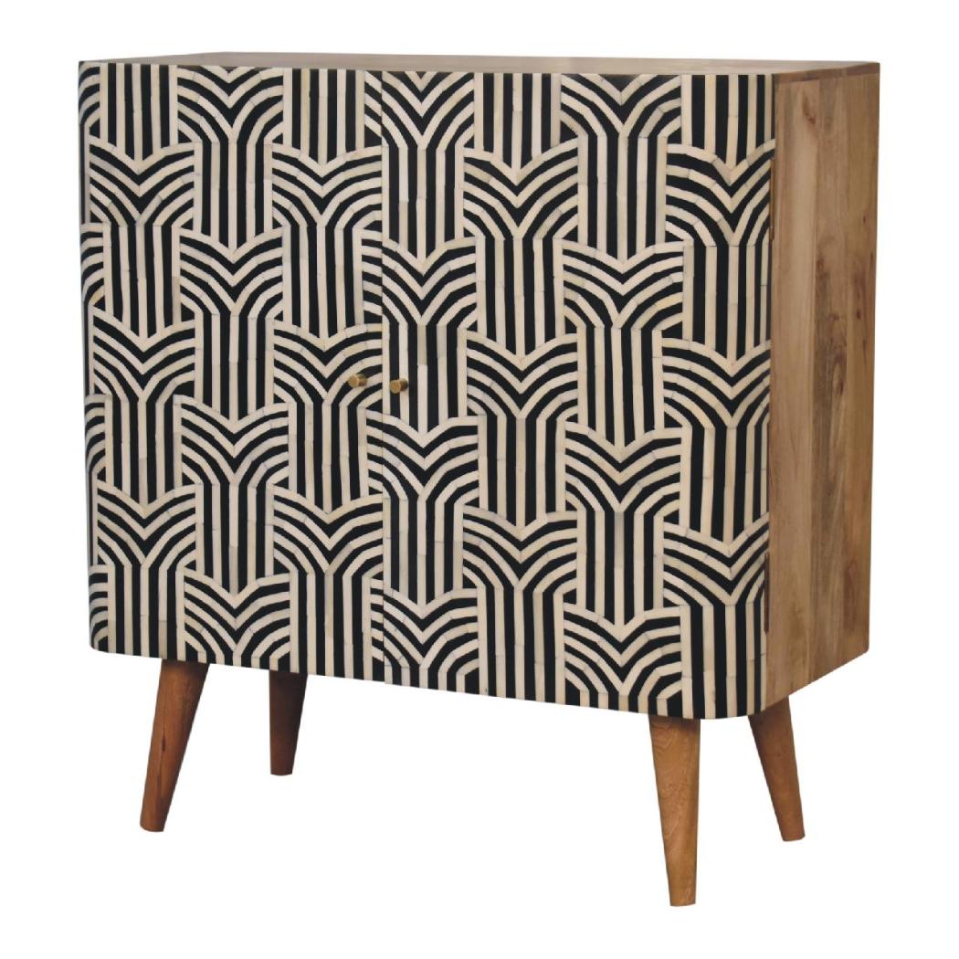 Edessa Bone Inlay Cabinet | Artisan Bone Inlay | Natural Inlay Finish | Artisan Inlay Detail