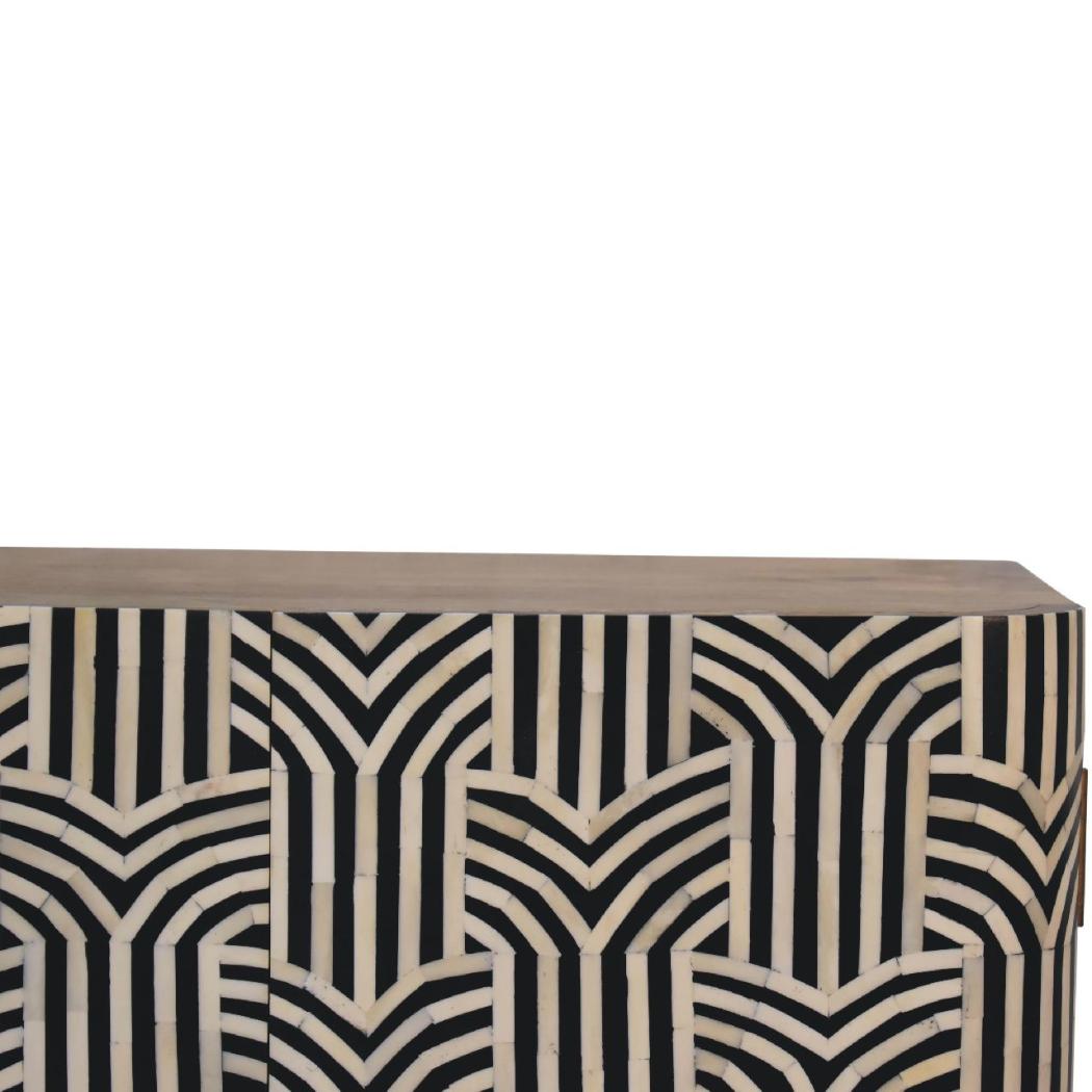 Edessa Bone Inlay Cabinet | Artisan Bone Inlay | Natural Inlay Finish | Artisan Inlay Detail