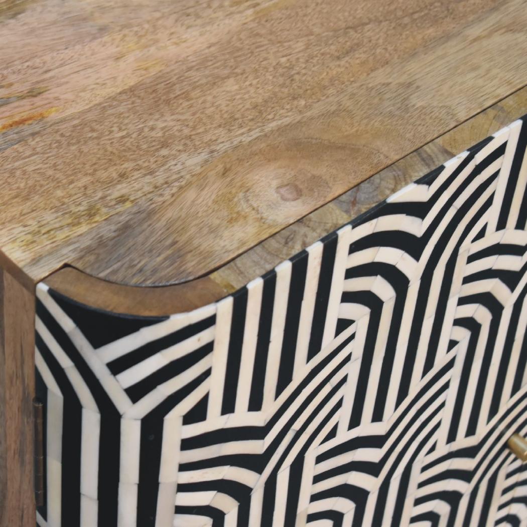 Edessa Bone Inlay Cabinet | Artisan Bone Inlay | Natural Inlay Finish | Artisan Inlay Detail