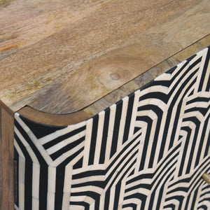 Edessa Bone Inlay Cabinet | Artisan Bone Inlay | Natural Inlay Finish | Artisan Inlay Detail