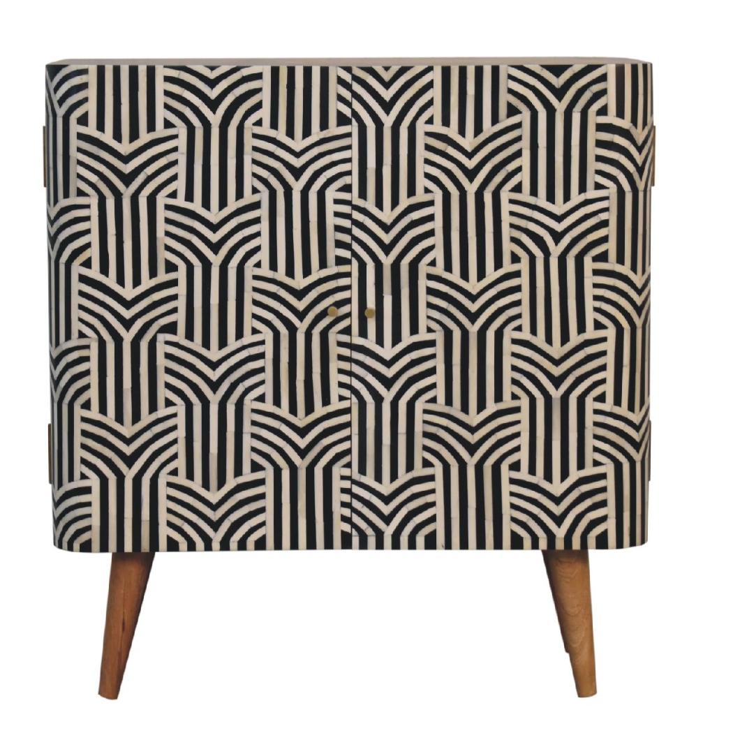 Edessa Bone Inlay Cabinet | Artisan Bone Inlay | Natural Inlay Finish | Artisan Inlay Detail