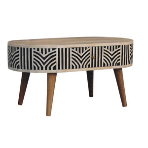 Edessa Bone Inlay Coffee Table | Artisan Bone Inlay | Natural Inlay Finish | Artisan Inlay Detail