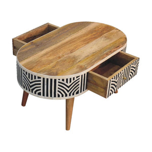Edessa Bone Inlay Coffee Table | Artisan Bone Inlay | Natural Inlay Finish | Artisan Inlay Detail