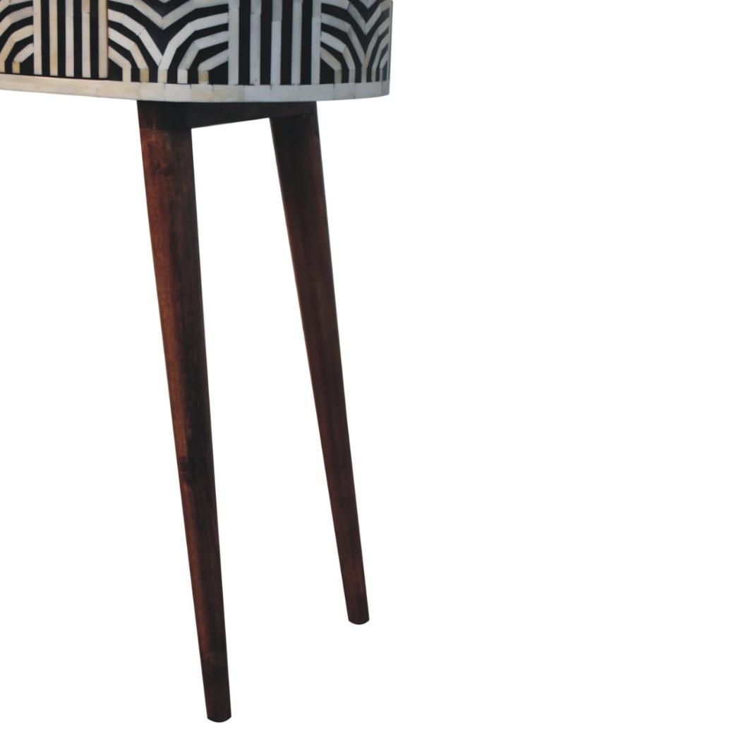 Edessa Bone Inlay Console | Solid Mango Wood | Honey Caramel Finish