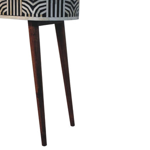 Edessa Bone Inlay Console | Solid Mango Wood | Honey Caramel Finish