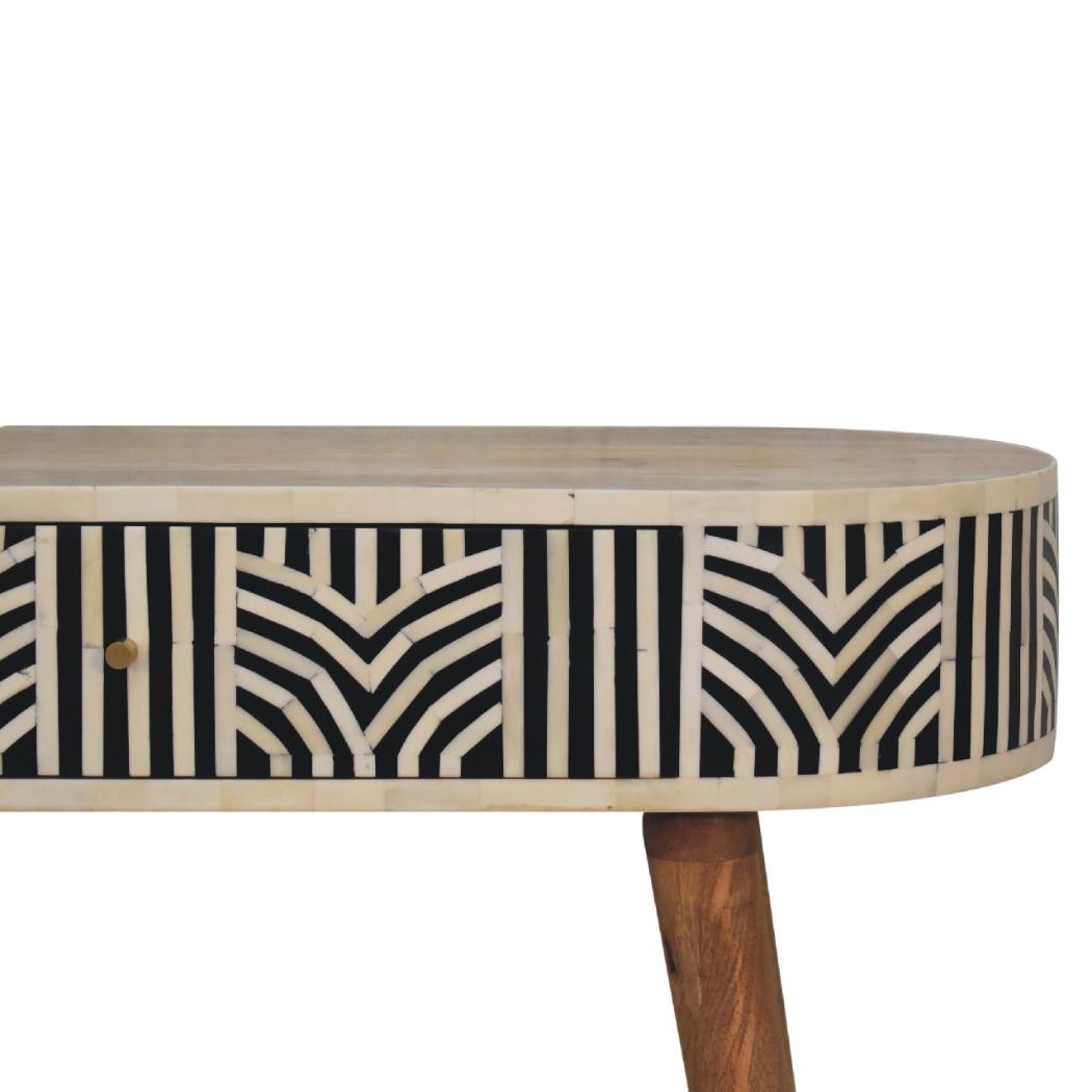 Edessa Bone Inlay Console Table | Artisan Bone Inlay | Natural Inlay Finish | Artisan Inlay Detail