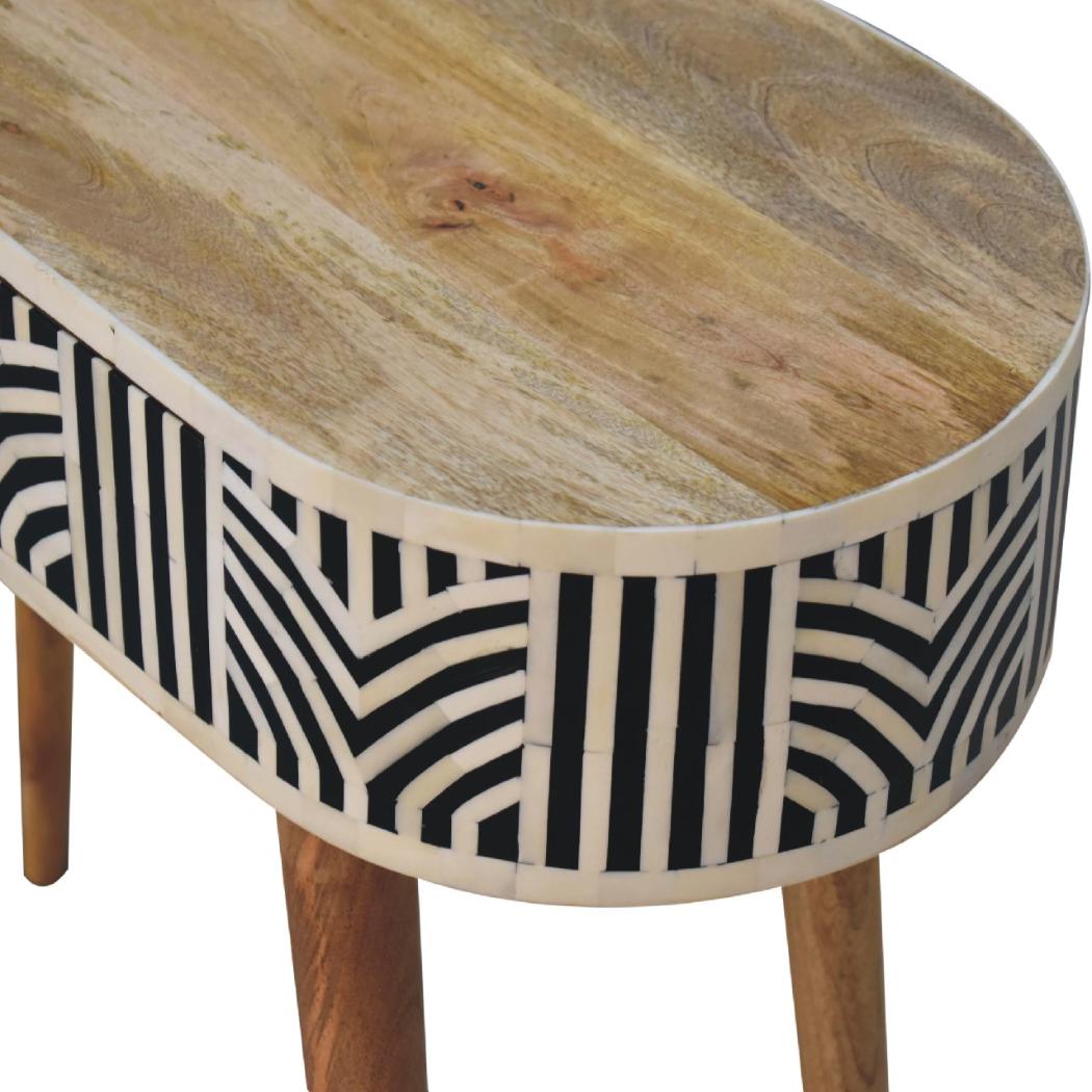Edessa Bone Inlay Console Table | Artisan Bone Inlay | Natural Inlay Finish | Artisan Inlay Detail