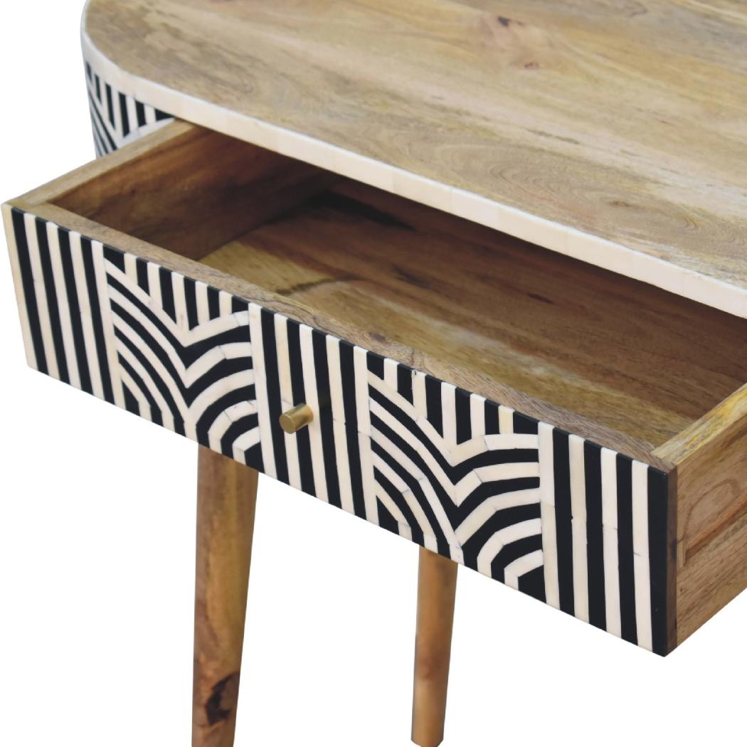 Edessa Bone Inlay Console Table | Artisan Bone Inlay | Natural Inlay Finish | Artisan Inlay Detail