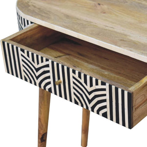 Edessa Bone Inlay Console Table | Artisan Bone Inlay | Natural Inlay Finish | Artisan Inlay Detail