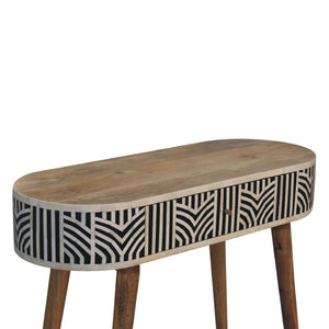 Edessa Bone Inlay Console Table | Artisan Bone Inlay | Natural Inlay Finish | Artisan Inlay Detail