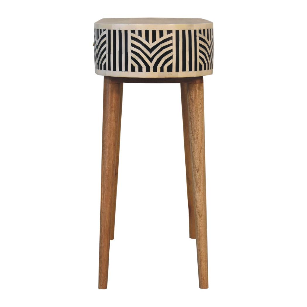 Edessa Bone Inlay Console Table | Artisan Bone Inlay | Natural Inlay Finish | Artisan Inlay Detail