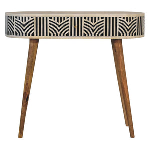 Edessa Bone Inlay Console Table | Artisan Bone Inlay | Natural Inlay Finish | Artisan Inlay Detail