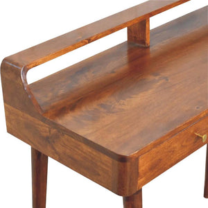 Elevated Chestnut Console Table | Solid Mango Wood | Hallway Table