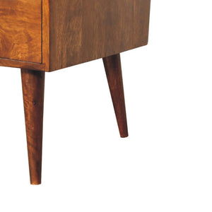 Elevated Coffee Table | Chestnut Finish | Raised Contemporary Design