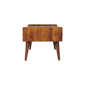 Elevated Coffee Table | Chestnut Finish | Raised Contemporary Design