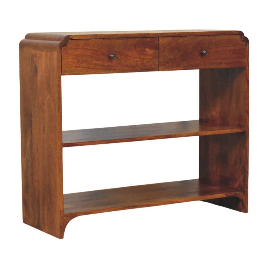 Ellington Console Table | Solid Mango Wood | Slim Profile | Hallway Display Furniture