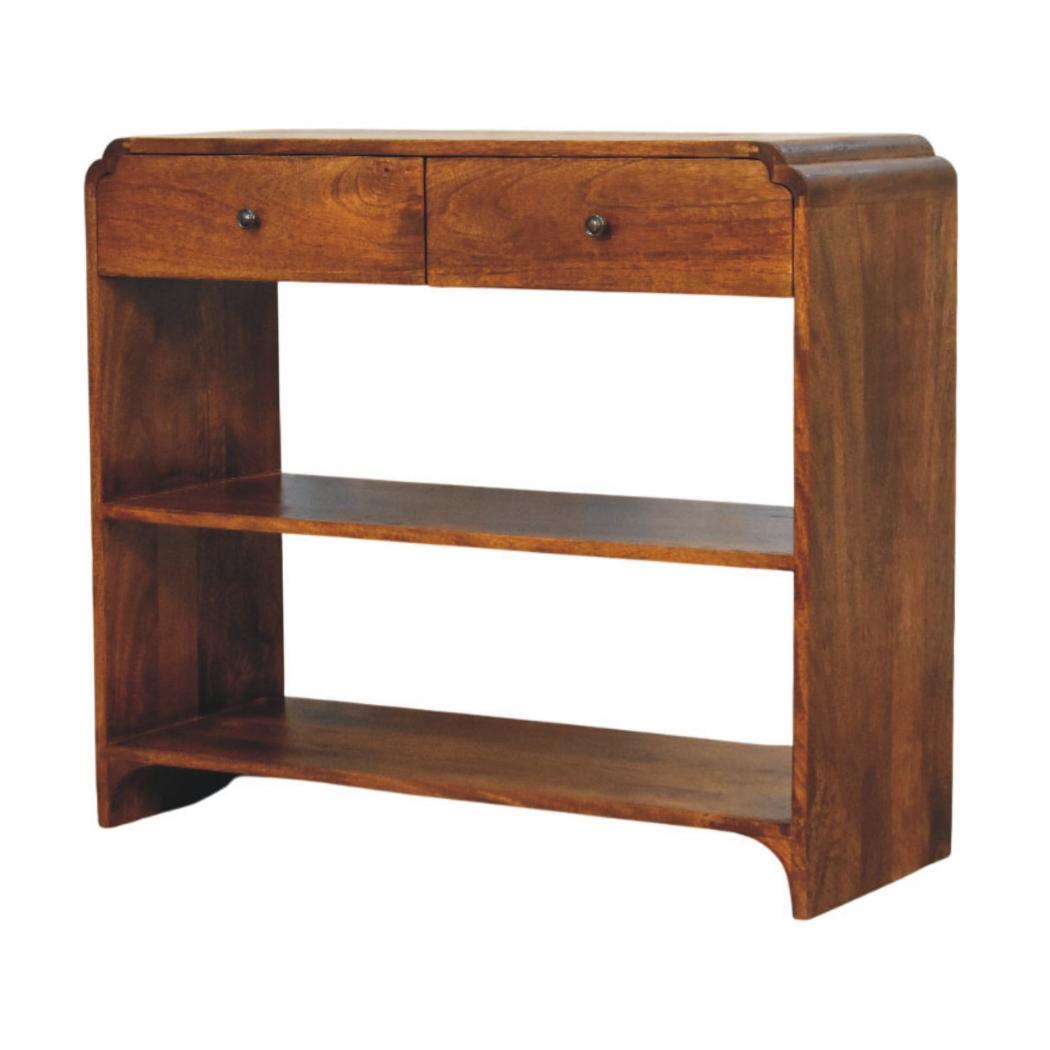 Ellington Console Table | Solid Mango Wood | Slim Profile | Hallway Display Furniture
