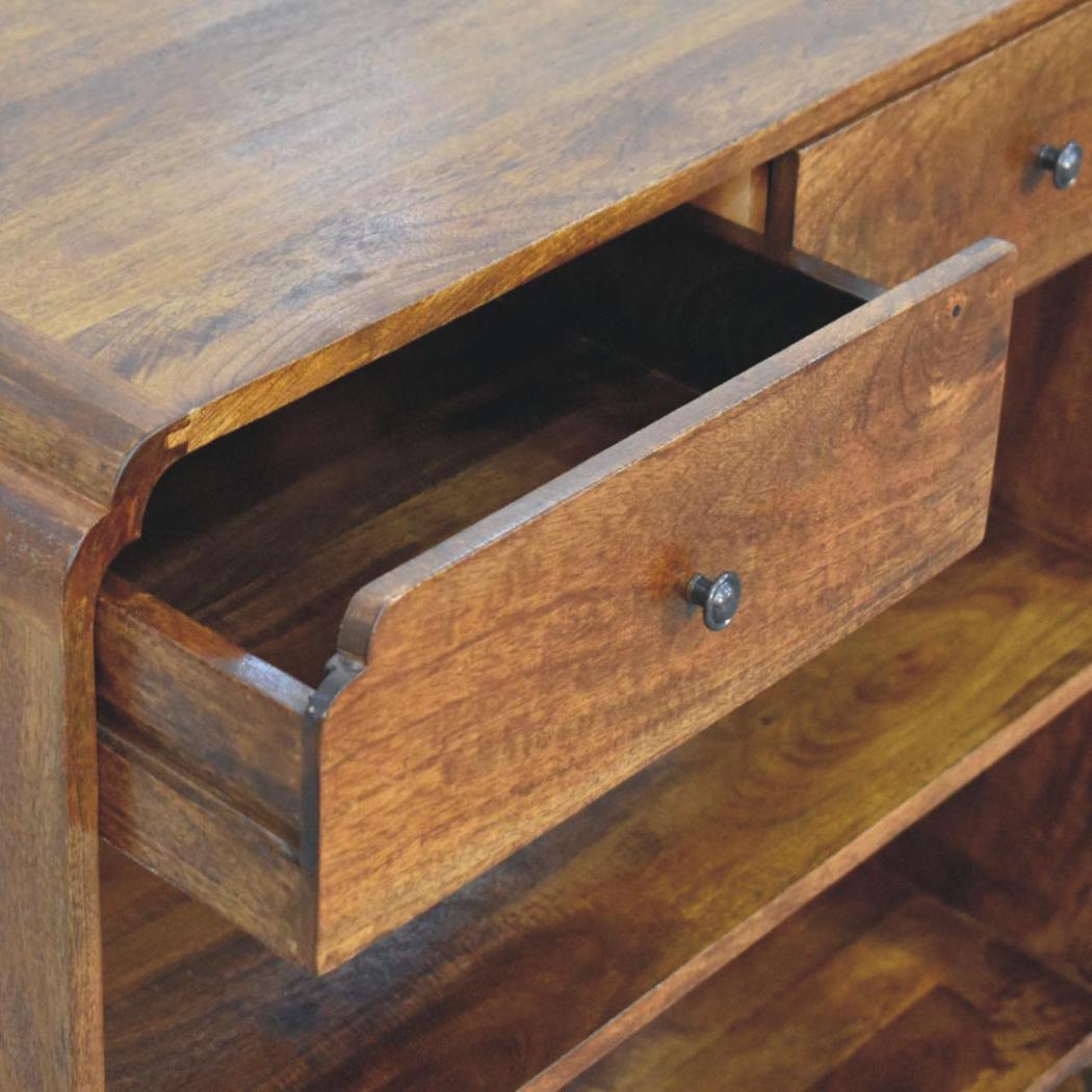 Ellington Console Table | Solid Mango Wood | Slim Profile | Hallway Display Furniture