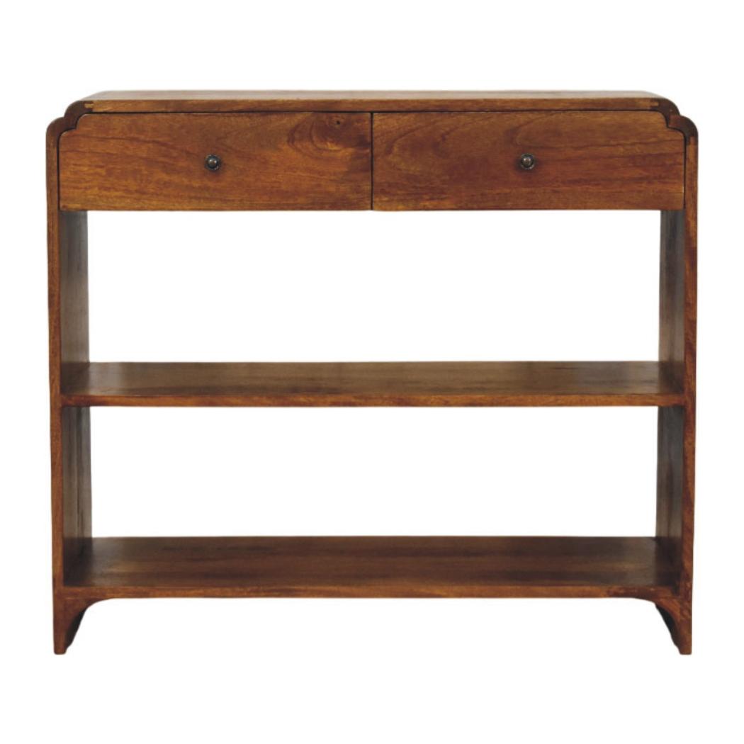 Ellington Console Table | Solid Mango Wood | Slim Profile | Hallway Display Furniture