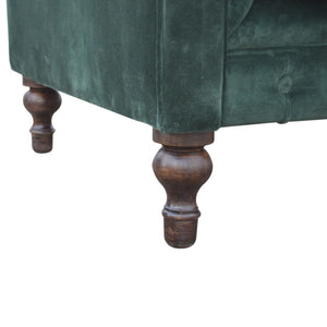 Emerald Green Velvet Chesterfield Bench | Distinctive Detail | Versatile Home Furniture