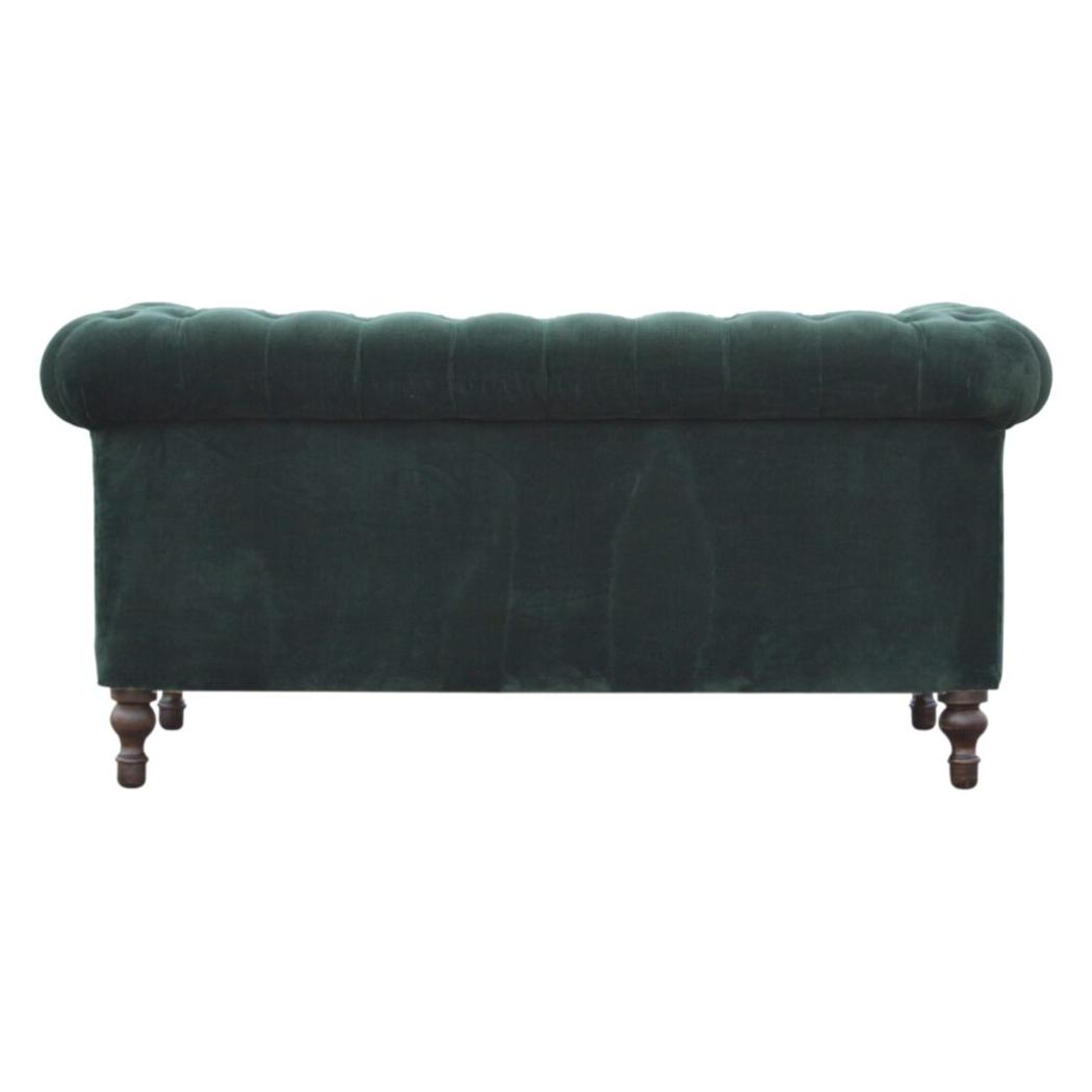 Emerald Green Velvet Chesterfield Bench | Distinctive Detail | Versatile Home Furniture
