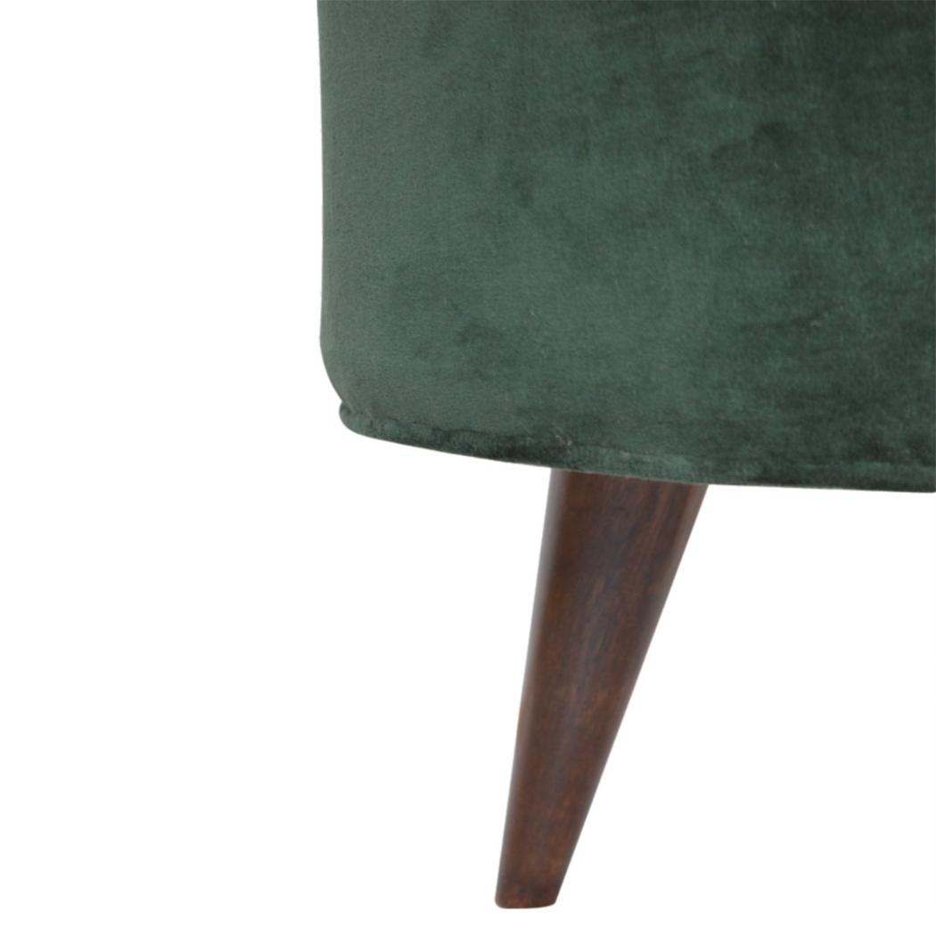 Emerald Green Velvet Nordic Stool | Distinctive Detail | Versatile Home Furniture