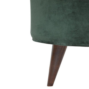 Emerald Green Velvet Nordic Stool | Distinctive Detail | Versatile Home Furniture