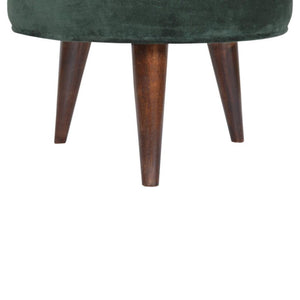 Emerald Green Velvet Nordic Stool | Distinctive Detail | Versatile Home Furniture