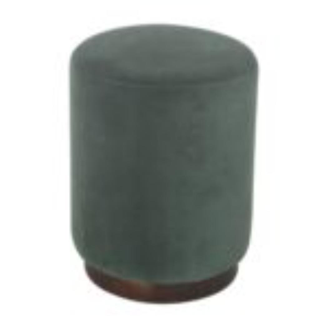 Emerald Upholstered Footstool | Solid Mango Wood Base | Compact Accent Seating