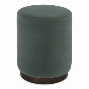Emerald Upholstered Footstool | Solid Mango Wood Base | Compact Accent Seating