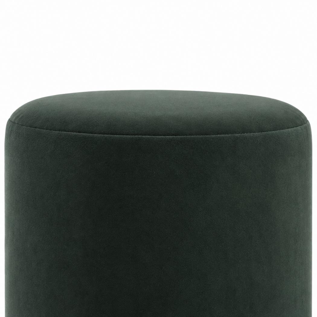 Emerald Upholstered Footstool | Solid Mango Wood Base | Compact Accent Seating