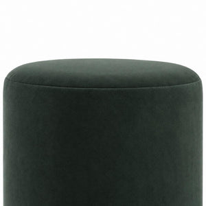 Emerald Upholstered Footstool | Solid Mango Wood Base | Compact Accent Seating