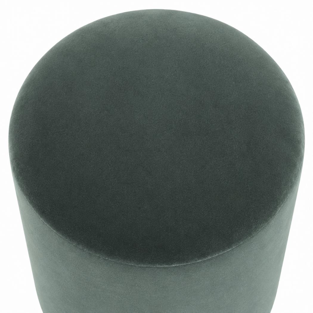 Emerald Upholstered Footstool | Solid Mango Wood Base | Compact Accent Seating