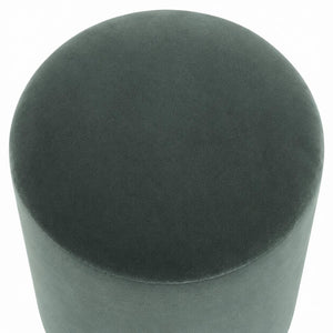 Emerald Upholstered Footstool | Solid Mango Wood Base | Compact Accent Seating