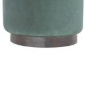 Emerald Upholstered Footstool | Solid Mango Wood Base | Compact Accent Seating