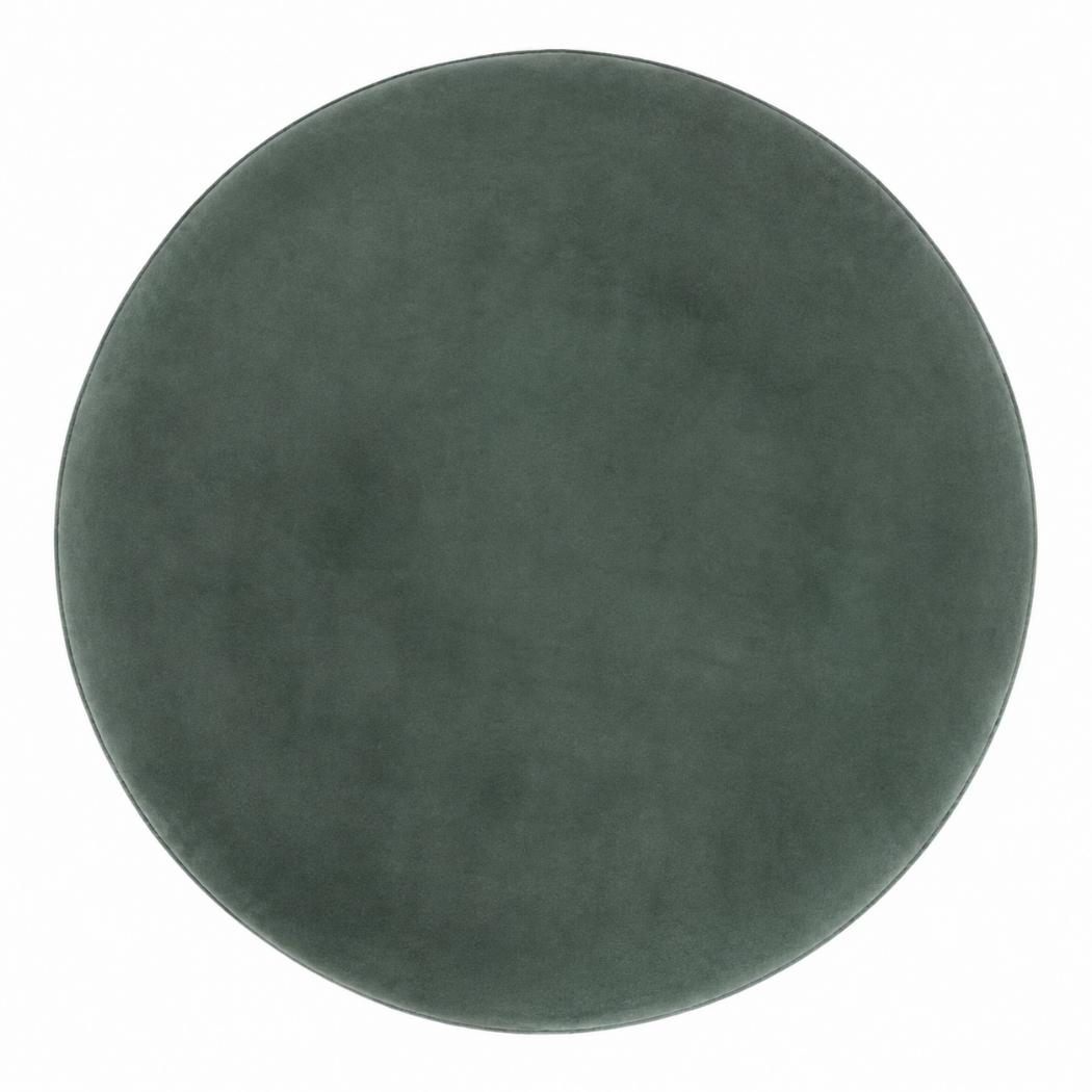 Emerald Upholstered Footstool | Solid Mango Wood Base | Compact Accent Seating
