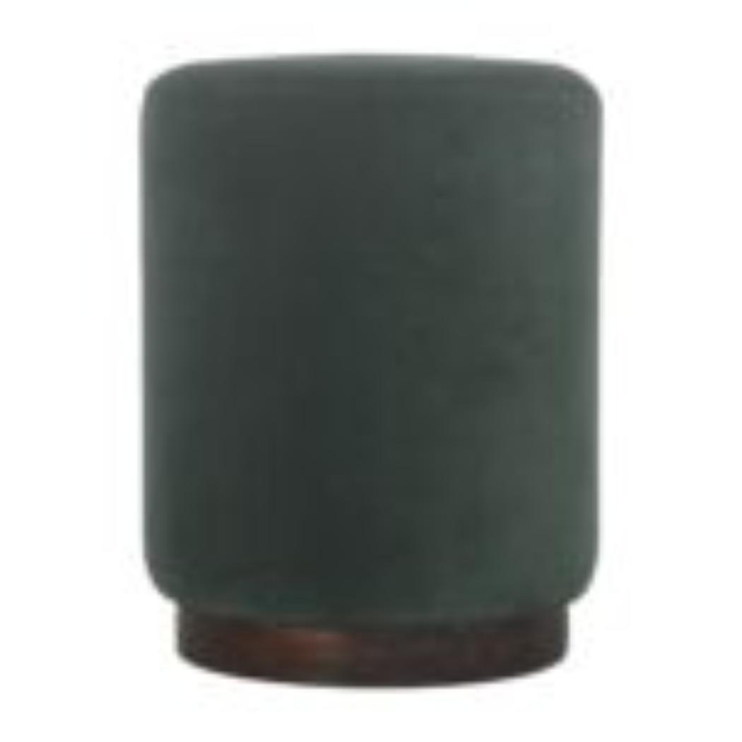 Emerald Upholstered Footstool | Solid Mango Wood Base | Compact Accent Seating