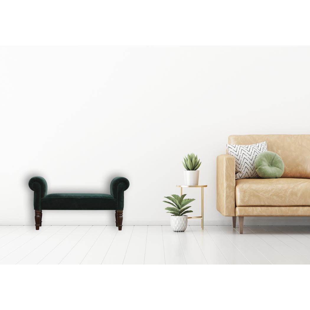 Emerald Velvet Bench | Distinctive Detail | Versatile Home Furniture