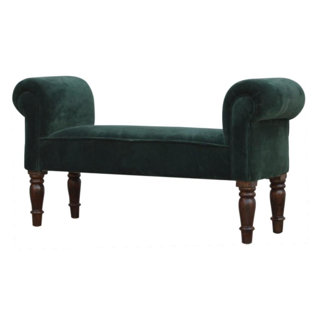 Emerald Velvet Bench | Distinctive Detail | Versatile Home Furniture