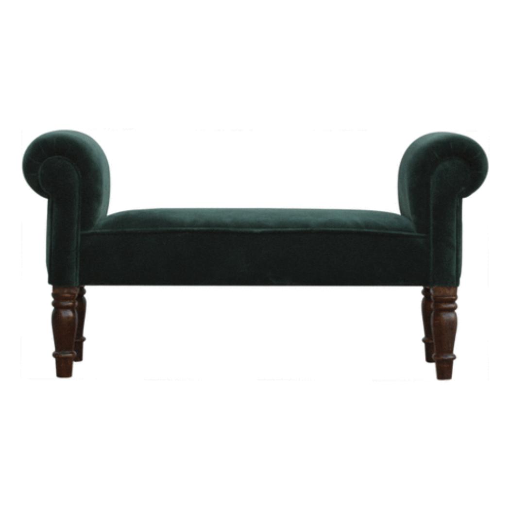 Emerald Velvet Bench | Distinctive Detail | Versatile Home Furniture