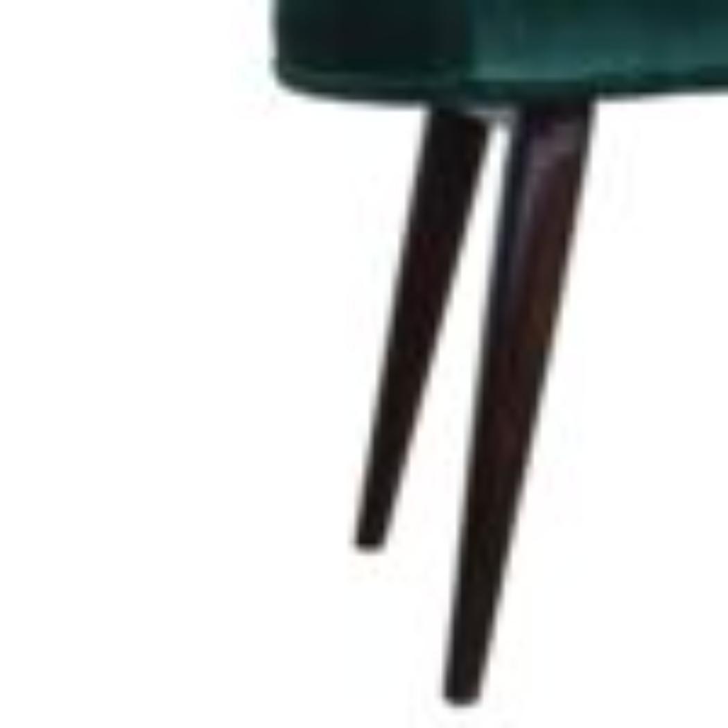 Emerald Velvet Deep Button Bench | Cotton Velvet | Solid Mango Wood Frame | Statement Seating