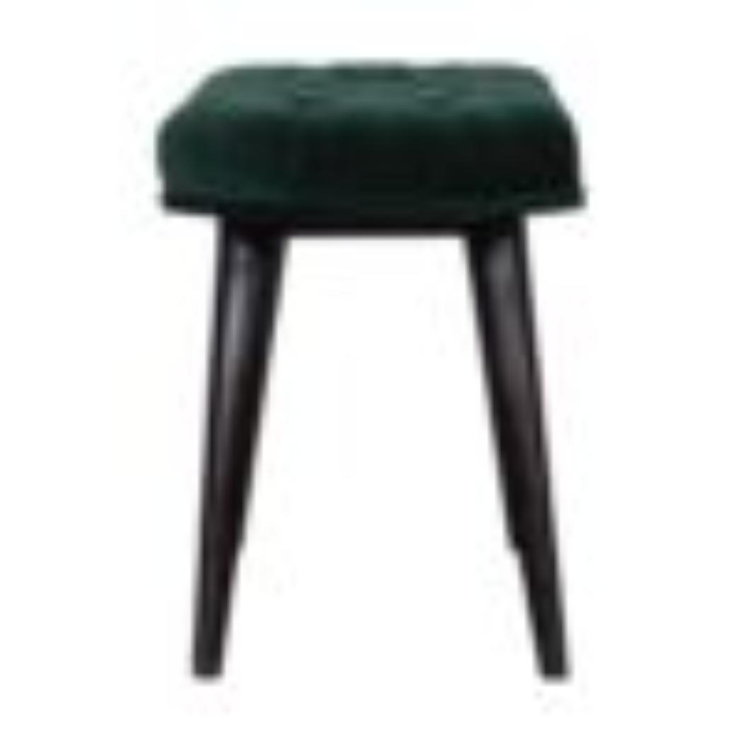 Emerald Velvet Deep Button Bench | Cotton Velvet | Solid Mango Wood Frame | Statement Seating