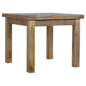 Extendable Butterfly Dining Table | Solid Mango Wood | Oak Finish | 4 to 6 Seat Dining Table