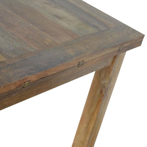 Extendable Butterfly Dining Table | Solid Mango Wood | Oak Finish | 4 to 6 Seat Dining Table