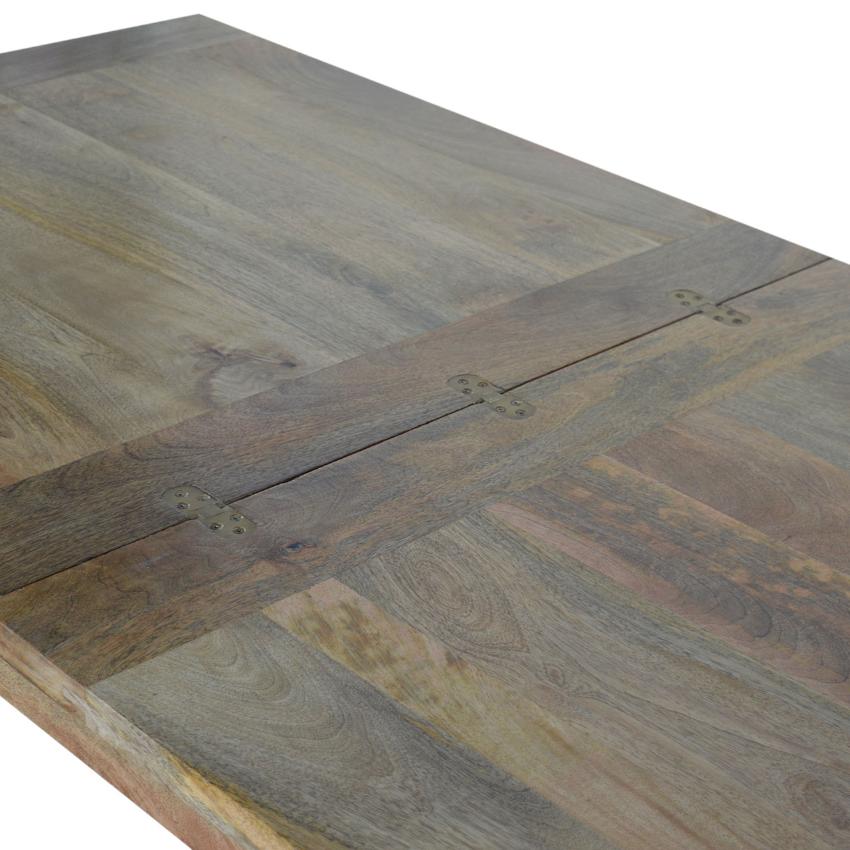 Extendable Butterfly Dining Table | Solid Mango Wood | Oak Finish | 4 to 6 Seat Dining Table
