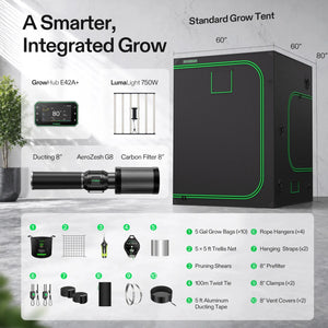 Large-Capacity Smart Grow Tent System | 5x5 ft | 750W Full Spectrum LED