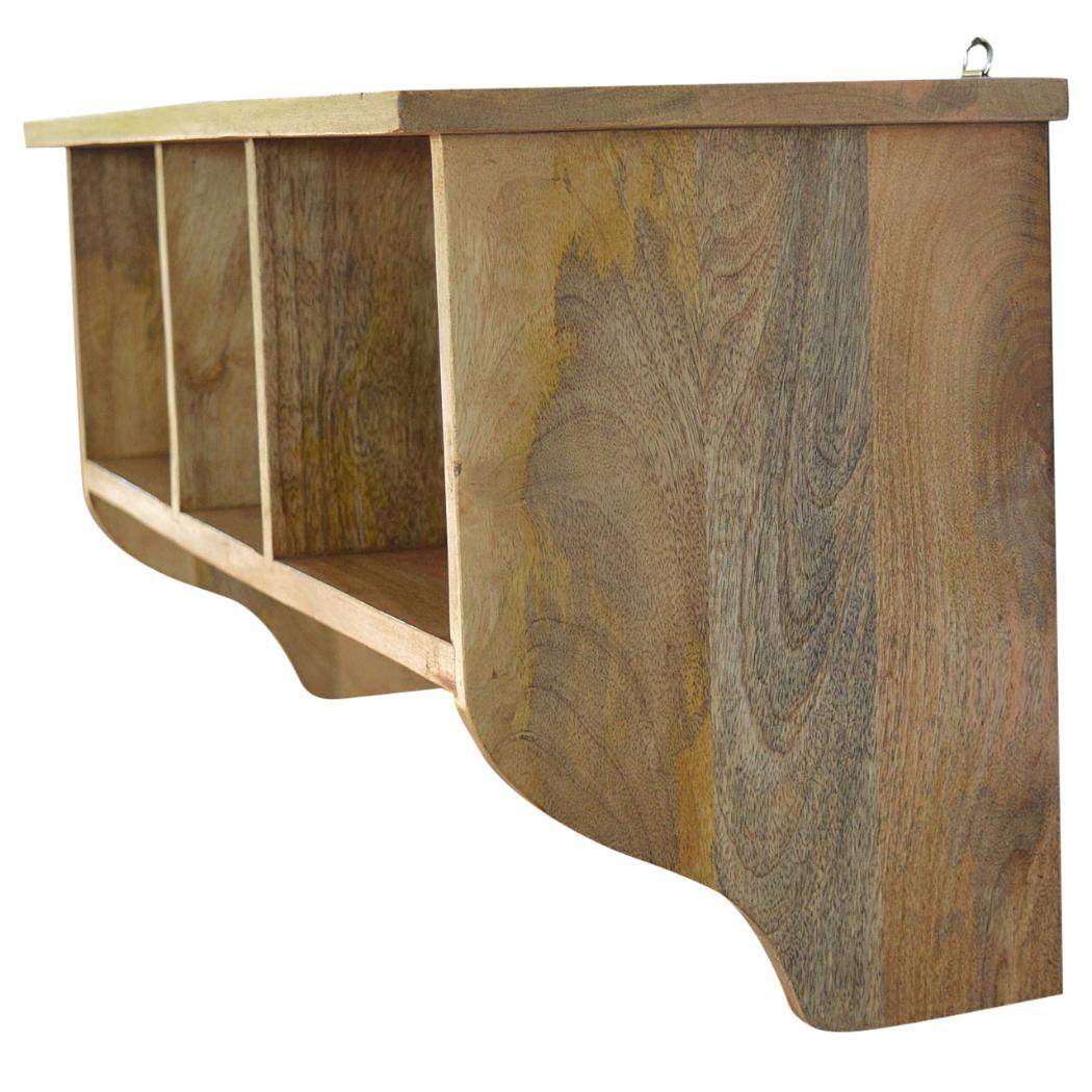 Floating Coat Rack | 3 Shelves | Wall-Mounted Entryway Storage