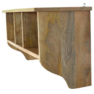 Floating Coat Rack | 3 Shelves | Wall-Mounted Entryway Storage
