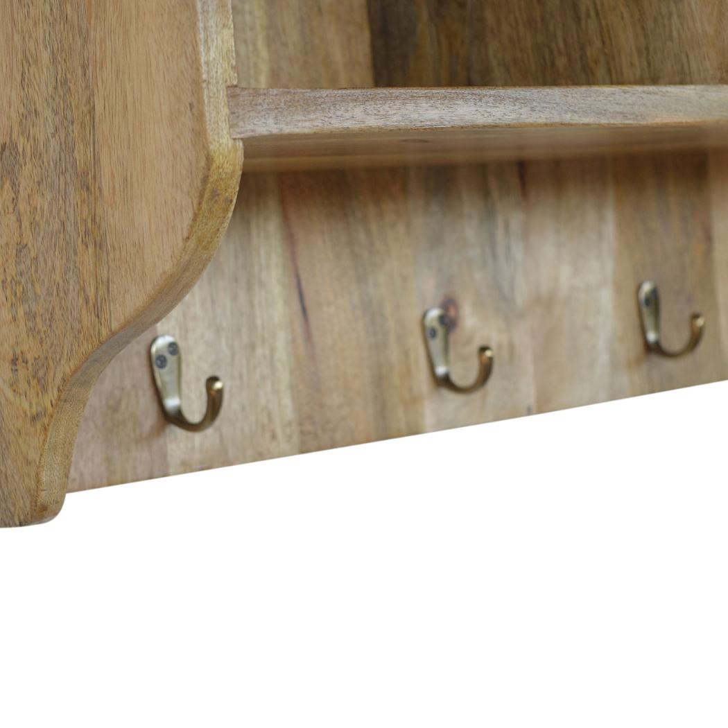 Floating Coat Rack | 3 Shelves | Wall-Mounted Entryway Storage